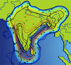 ProtoStar-1 Ku-band India / Nepal / Bangladesh Map